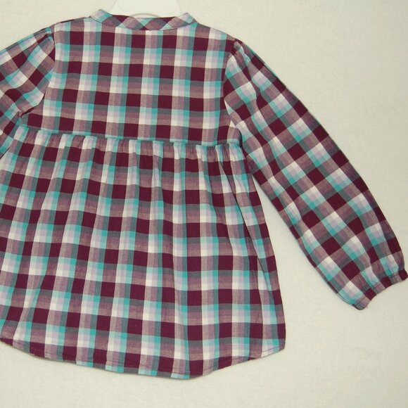 Oshkosh B'gosh Girls 4T Button-Down Plaid Robe Summer Dress, 100% Cotton - Picture 5 of 5